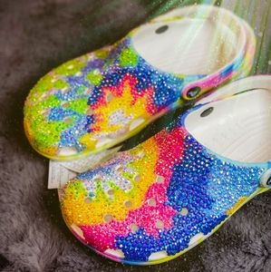 Bling Out Tie-Dye Clogs